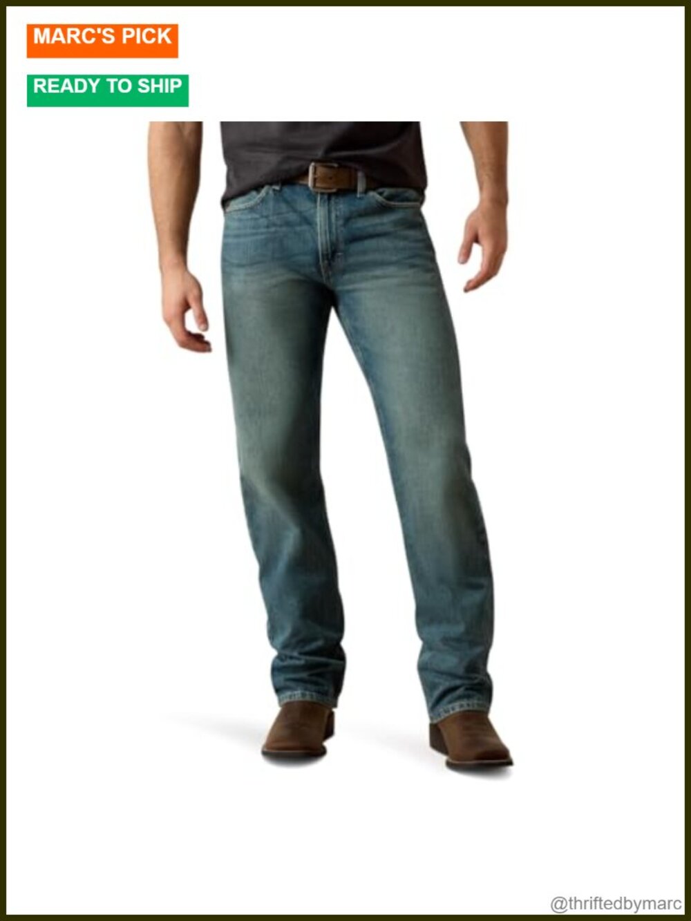 Men's Relaxed Boot Cut Jeans, Stackable Western Denim
